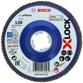 BOSCH X-LOCK Tarcza lamelkowa, 125 mm, 120 2608619212