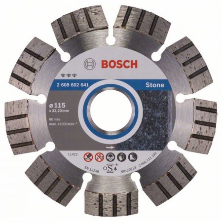 Bosch Diamentowa tarcza tnąca Best for Stone 115 x 22,23 x 2,2 x 12 mm 2608602641