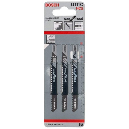 BOSCH Brzeszczot do wyrzynarek U 111 C Basic for Wood 2608630566