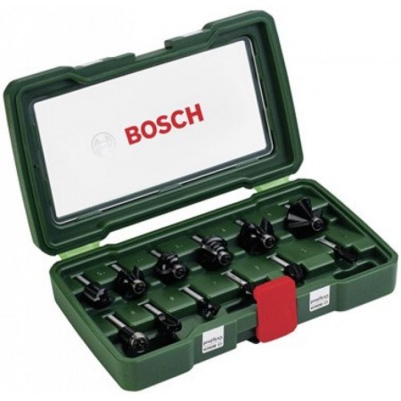 BOSCH 12-częściowy zestaw frezów TC (8mm stopka) 2607019466