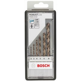 BOSCH 6-elem. zestaw wierteł do metalu Robust Line HSS-Co, 2–8 mm 2607019