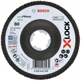 BOSCH X-LOCK X571 Best for Metal Tarcza listkowa, 115x22,23mm, 80 2608619199