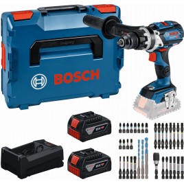 BOSCH GSB 18V-110 C PROFESSIONAL Zestaw narzędzi, 2× 5,0 Ah +GAL + zestaw bitów 0615A500E0