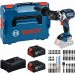 BOSCH GSB 18V-110 C PROFESSIONAL Zestaw narzędzi, 2× 5,0 Ah +GAL + zestaw bitów 0615A500E0