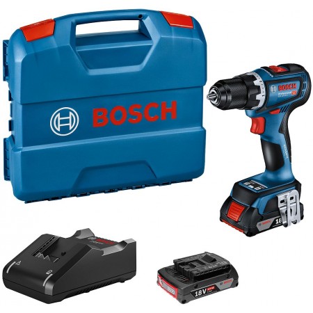 BOSCH GSR 18V-90 C PROFESSIONAL Wiertarko-wkrętarka L-Case, GAL 18V-4, 2×2,0Ah 06019K6020