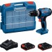BOSCH GSB 18V-25 PROFESSIONAL Aku wiertarko-wkrętarka udarowa, 2x 2,0Ah,walizka 06019K9304