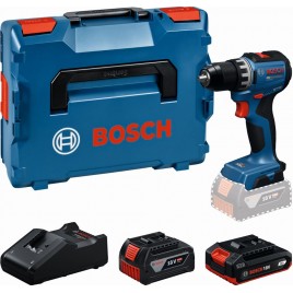 BOSCH GSR18V-52 PROFESSIONAL Wiertarko-wkrętarka aku, 1x 2,0Ah +1x 4,0Ah,L-BOXX 06019S0024