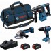 BOSCH PROFESSIONAL Zestaw narzędzi18V GSB+GBH+GWS+2× 5.0+GAL18V-40 0615A002M4