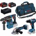 BOSCH PROFESSIONAL Zestaw narzędzi GSR + GBH + GWS + 1×GBA 5,0Ah +1× EXBA + GAL 0615A500AJ
