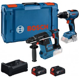 BOSCH Uniwersalny zestaw 18V PROFESSIONAL GSR+GBH+2x5,0Ah+GAL 0615A500E4