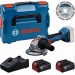 BOSCH GWS 18V-8 PROFESSIONAL Zestaw narzędzi 2× GBA 4.0Ah + tarcza + L-BOXX 0615A500E7