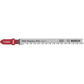 BOSCH Brzeszczot do wyrzynarki PRO Plastics PVC clean T102H, 100 mm, 5 szt. 2608667446