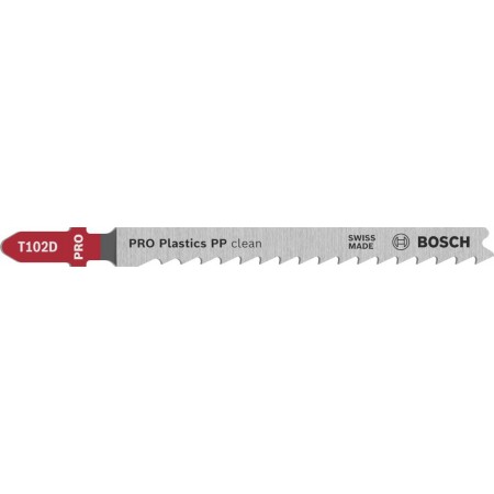 BOSCH Brzeszczot do wyrzynarki PRO Plastics PP clean T102D, 100 mm, 2 szt. 2608665239