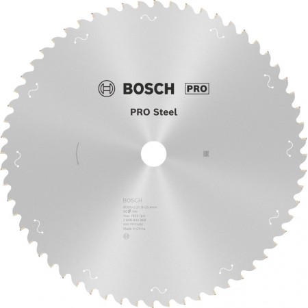 BOSCH Tarcza pilarska PRO Steel, do narzędzi przewodowych, 305 × 2,2 × 25,4 mm, T60