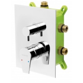 NOVASERVIS NOBLESS VISION X Bateria podtynkowa z boxem, 3 wyjścia, chrom BOX42051RX,0