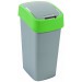 CURVER FLIP BIN 45L Kosz na śmieci 65,3 x 29,4 x 37,6 cm srebrny/zielony 02172-P80