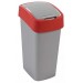 CURVER FLIP BIN 45L Kosz na śmieci 65,3 x 29,4 x 37,6 cm srebrny/czerwony 02172-547