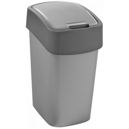 CURVER FLIP BIN 10L Kosz na śmieci 35 x 18,9 x 23,5 cm srebrny/szary 02170-686