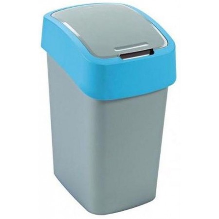 CURVER FLIP BIN 10L Kosz na śmieci 35 x 18,9 x 23,5 cm srebrny/niebieski 02170-734