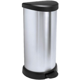 CURVER DECO BIN 40L Kosz na śmieci 30,9 x 34,9 x 69,7 cm srebrny 02150-582