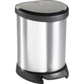 CURVER DECO BIN 5L Kosz na śmieci 24,6 x 27,7 x 21 cm srebrny 02160-599