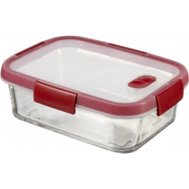 CURVER SMART COOK 0,9L Pojemnik szklany 20 x 15 x 7 cm transparentny/czerwony 00114-472