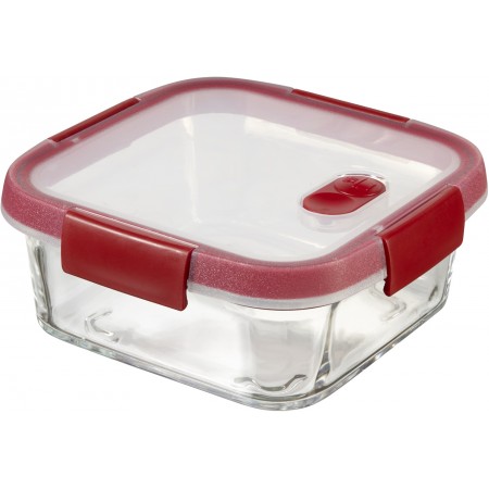 CURVER SMART COOK 0,7L Pojemnik szklany 15 x 15 x 7 cm transparentny/czerwony 00115-472