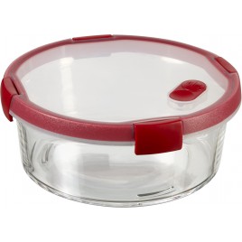 CURVER SMART COOK 1,2L Pojemnik okrągły szklany 20 x 11 c transparentny/czerwony 00116-472 CURVER SMART COOK 1,2L Pojemnik okrągły szklany 20 x 11 c transparentny/czerwony 00116-472