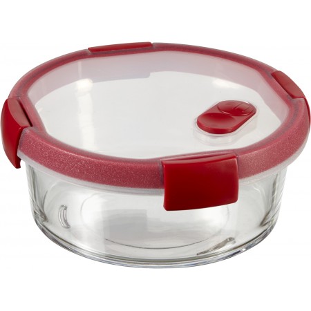 CURVER SMART COOK 0,6L Pojemnik okrągły szklany 16 x 7 cm transparentny/czerwony 00117-472 CURVER SMART COOK 0,6L Pojemnik okrągły szklany 16 x 7 cm transparentny/czerwony 00117-472