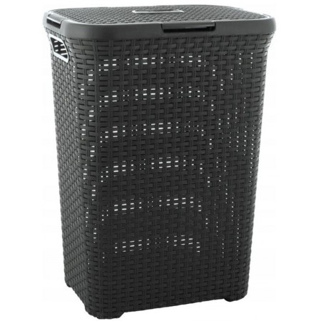 CURVER STYLE 60L Kosz na bieliznę 44,8 x 61,5 x 34,1 cm, ciemny szary 00707-308