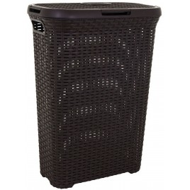 CURVER STYLE 40L Kosz na bieliznę 44,8 x 61,5 x 26,5 cm, ciemny brąz 00709-210