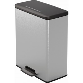 CURVER DECO BIN 65L Kosz na śmieci 48,6 x 31,6 x 61,5 cm srebrny 01128-C70