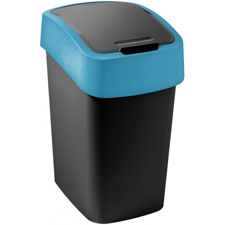 CURVER FLIP BIN 9L Kosz na śmieci 35 x 18,9 x 23,5 cm czarny/niebieski 02170-280 CURVER FLIP BIN 9L Kosz na śmieci 35 x 18,9 x 23,5 cm czarny/niebieski 02170-280