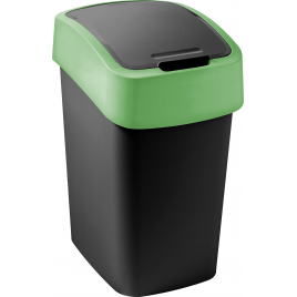 CURVER FLIP BIN 9L Kosz na śmieci 35 x 18,9 x 23,5 cm czarny/zielony 02170-847