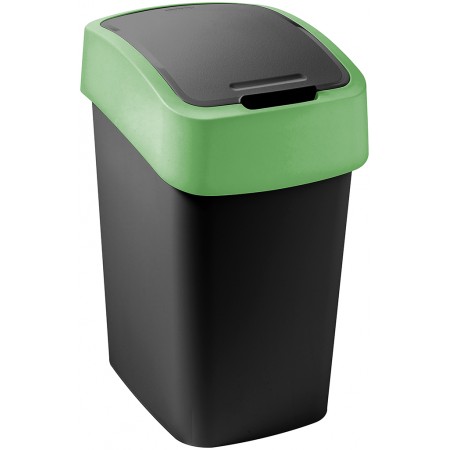 CURVER FLIP BIN 9L Kosz na śmieci 35 x 18,9 x 23,5 cm czarny/zielony 02170-847 CURVER FLIP BIN 9L Kosz na śmieci 35 x 18,9 x 23,5 cm czarny/zielony 02170-847