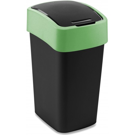 CURVER FLIP BIN 25L Kosz na śmieci 47 x 26 x 34 cm czarny/zielony 02171-847