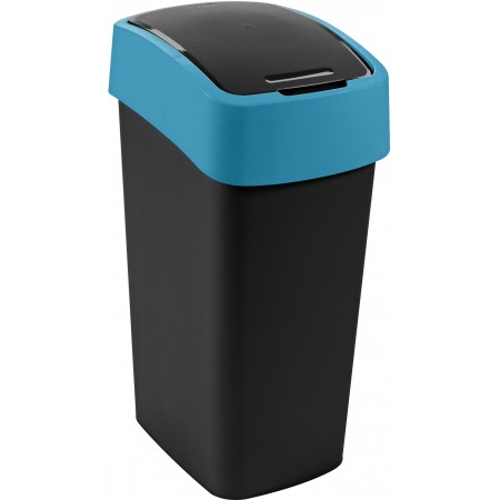CURVER FLIP BIN 45L Kosz na śmieci 65,3 x 29,4 x 37,6 cm czarny/niebieski 02172-280