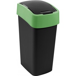 CURVER FLIP BIN 45L Kosz na śmieci 65,3 x 29,4 x 37,6 cm czarny/zielony 02172-847
