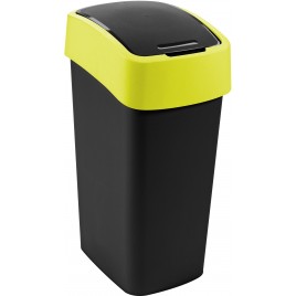 CURVER FLIP BIN 45L Kosz na śmieci 65,3 x 29,4 x 37,6 cm czarny/żółty 02172-E64