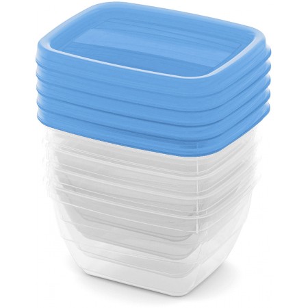 CURVER VEDO Zestaw pojemników na żywność 5x0,25L, 11x9x6cm, niebieski 03844-051