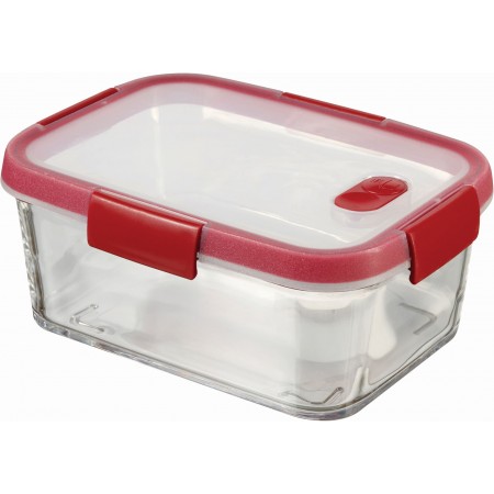 CURVER SMART COOK 1,1L Pojemnik szklany 20,3 x 15,4 x 8,3 transparentny/czerwony 04062-472 CURVER SMART COOK 1,1L Pojemnik szklany 20,3 x 15,4 x 8,3 transparentny/czerwony 04062-472