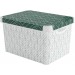 CURVER DECO STOCKHOLM L Pojemnik 39,5 x 29,5 x 24 cm zielone liście 04711-Y89