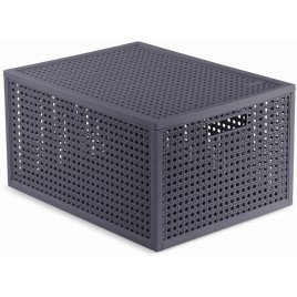 CURVER KAYA M 20L Koszyk z pokrywą 37,6 × 30 × 20,7 cm, ciemnoszary 17213763 CURVER KAYA M 20L Koszyk z pokrywą 37,6 × 30 × 20,7 cm, ciemnoszary 17213763