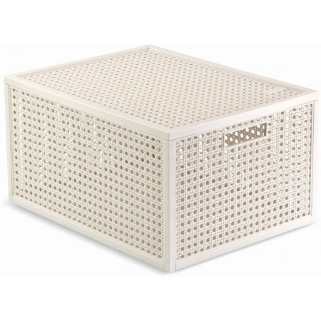 CURVER KAYA M 20L Koszyka z przykrywką 37,6 × 30 × 20,7 cm, kremowy 17213763
