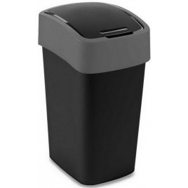 CURVER FLIP BIN 25L Kosz na śmieci 47 x 26 x 34 cm czarny/srebrny 02171-Y09