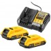 DeWALT DCB1104D2 18 V XR ZESTAW (2× akumulator 2,0 Ah plus ładowarka DCB1104)