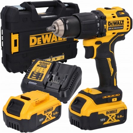 DeWALT DCD709P2T aku. wiertarko-wkrętarka udarowa 65 Nm (18V/2×5,0Ah) w walizce TSTAK