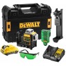 DeWALT DCE089D1G Aku samopoziomujący laser liniowy 3×360° zielony promień, do 60 m,1×2,0Ah