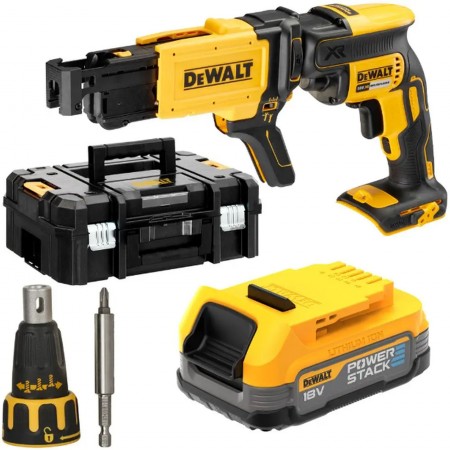DeWALT DCF620E1K Wkrętarka do płyt gipsowo (1x1,7Ah Powerstack) Tstak DeWALT DCF620E1K Wkrętarka do płyt gipsowo (1x1,7Ah Powerstack) Tstak
