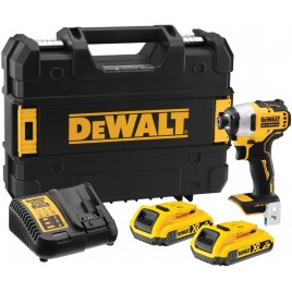DeWALT DCF809D2T Zakrętarka udarowa 1/4" /190Nm, XR (18V/2x2,0Ah) Tstak
